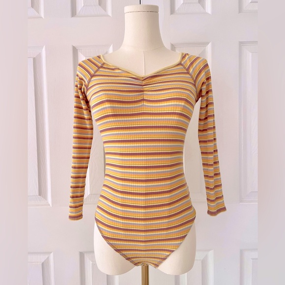 Intimately Free People Put A Stripe On It Bodysuit Size XS - Picture 3 of 7